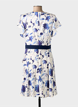 Rochie midi imprimeu floral mâneci scurte violet LINEA RAFFAELLI femeie