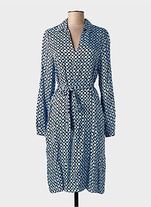 Rochie midi imprimeu fantezie mâneci lungi albastru GERRY WEBER femeie