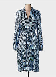 Rochie midi imprimeu fantezie mâneci lungi albastru GERRY WEBER femme