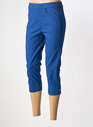 Pantalon trei sferturi albastru ADELINA BY SCHEITER femeie