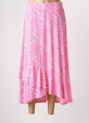Fustă lungă roz MARBLE femeie