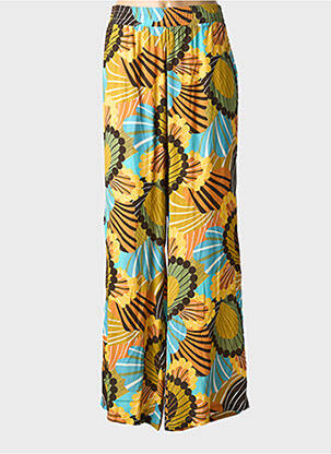 Pantalon larg galben DIANA GALLESI femeie