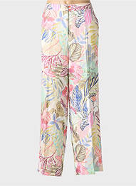 Pantalon larg țesătură poplin mărime normală roz GERRY WEBER femme
