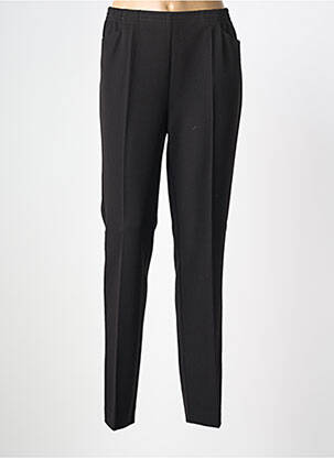 Pantalon slim talie elastică mărime normală negru ADELINA BY SCHEITER femeie