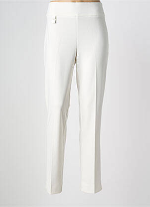 Pantalon drept elasticitate mărime normală alb FUEGO WOMAN femeie