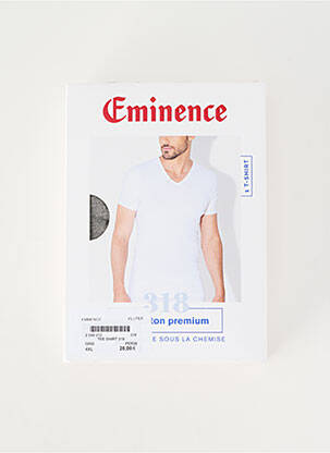 Tricou croială cambrată mâneci scurte gri EMINENCE homme