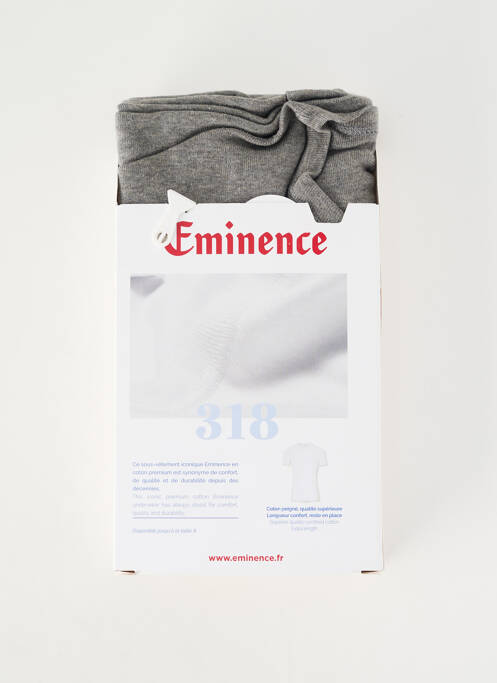 Tricou croială cambrată mâneci scurte gri EMINENCE homme