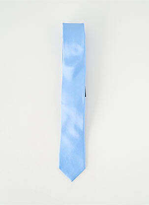 Cravată efect material satinat albastru ETERNA homme