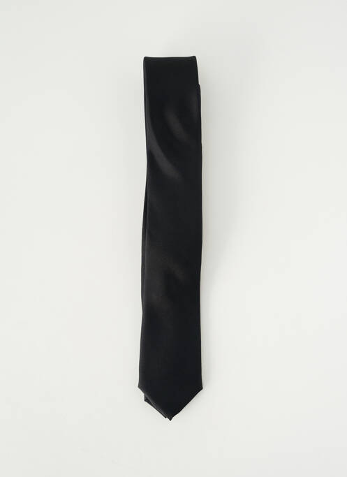 Cravată efect material satinat negru ETERNA homme