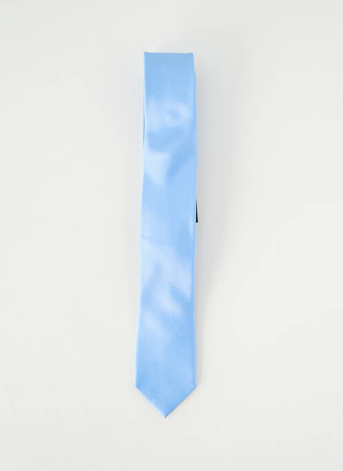 Cravată efect material satinat albastru ETERNA homme