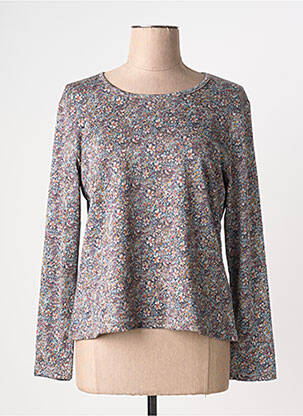 Top elasticitate mâneci lungi gri GRIFFON femeie