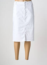 Fustă midi elasticitate alb GRIFFON femme