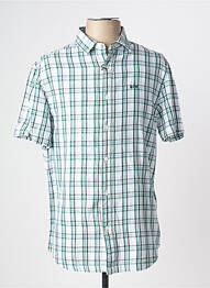 Cămașă cu mâneci scurte imprimeu carouri verde LEE COOPER homme