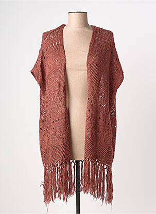 Vestă cu mâneci scurte maro VERO MODA femeie