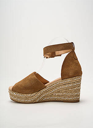 Espadrile nubuc toc de 7 la 9 cm maro HEINE femeie