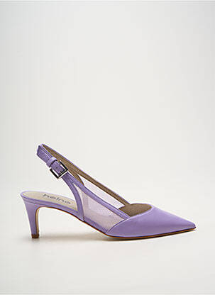 Pantofi cu toc țesătură satinată toc de 7 la 9 cm violet HEINE femeie