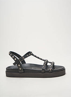 Sandale/pantofi decupați țesătură satinată toc plat până la 3 cm negru HEINE femeie