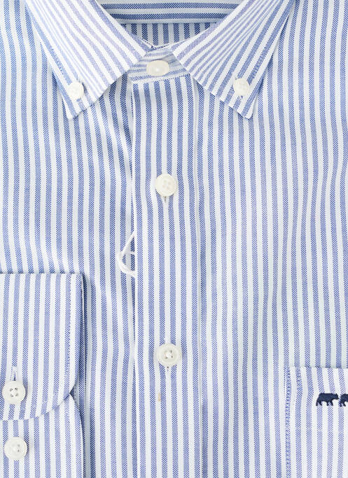 Cămașă cu mâneci lungi imprimeu dungi albastru MISE AU GREEN homme