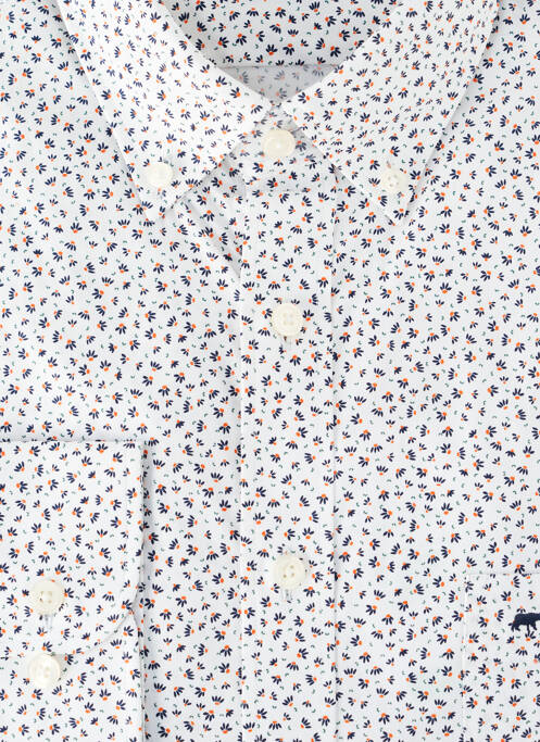 Cămașă cu mâneci lungi imprimeu fantezie alb MISE AU GREEN homme