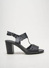 Sandale/pantofi decupați toc pătrat toc de 7 la 9 cm negru HEINE femme
