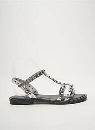 Sandale/pantofi decupați chiquet toc plat până la 3 cm argintiu HEINE femme