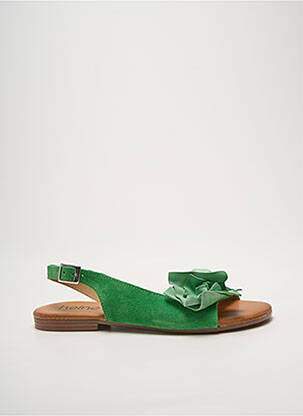 Sandale/pantofi decupați chiquet toc plat până la 3 cm verde HEINE femeie