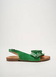 Sandale/pantofi decupați chiquet toc plat până la 3 cm verde HEINE femme