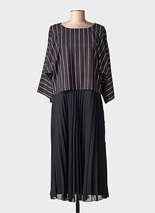 Rochie lungă mâneci lungi mâneci lungi negru GUY DUBOUIS femeie