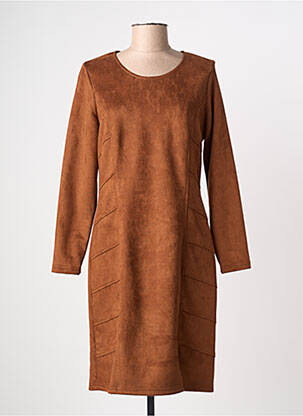Rochie midi mâneci lungi mâneci lungi maro MERI & ESCA femeie