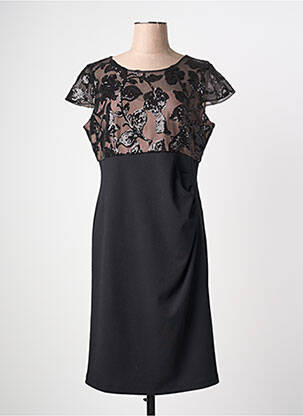 Rochie midi închidere cu fermoar la spate mâneci scurte negru JOSEPH RIBKOFF femeie