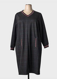 Rochie midi mâneci lungi mâneci lungi negru MERI & ESCA femme