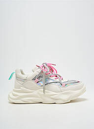 Adidași vârf rotund toc de 4 la 6 cm argintiu EXÉ femme