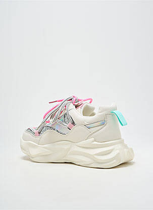 Adidași vârf rotund toc de 4 la 6 cm argintiu EXÉ femeie