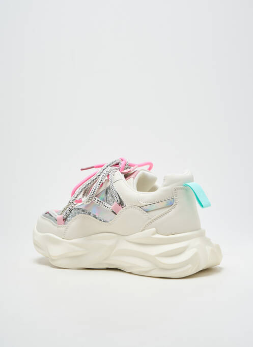 Adidași vârf rotund toc de 4 la 6 cm argintiu EXÉ femme