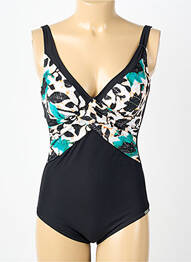 Costum de baie dintr-o singură piesă imprimeu fantezie top triunghiuri negru CHARMLINE femme