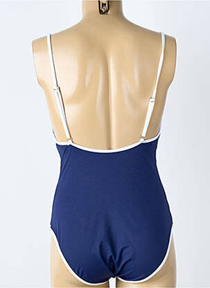 Costum de baie dintr-o singură piesă efect material satinat albastru SUN PLAYA femeie