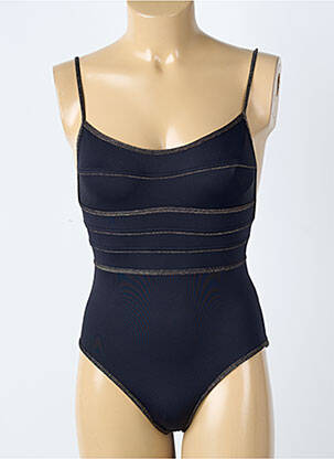 Costum de baie dintr-o singură piesă efect material satinat negru SUN PLAYA femeie