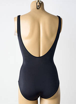 Costum de baie dintr-o singură piesă efect material satinat top triunghiuri negru CHARMLINE femeie