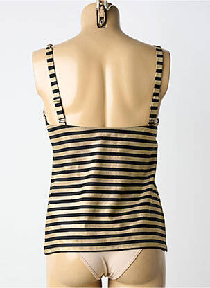 Tankini efect material satinat negru GRAIN DE SABLE femeie