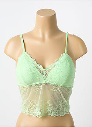 Sutien țesătură dantelă verde LINDA femeie