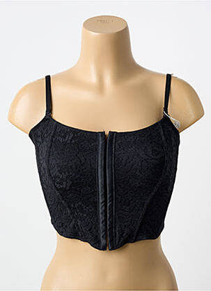 Corset broderie negru LINDA femeie
