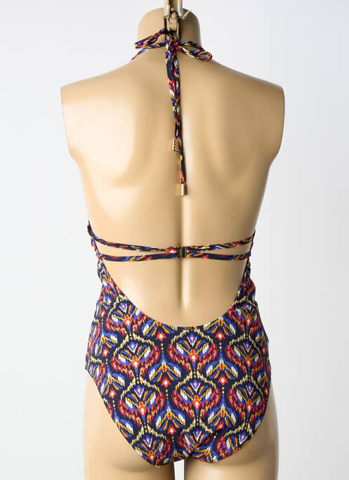 Costum de baie dintr-o singură piesă efect material satinat top triunghiuri negru AUBADE femme