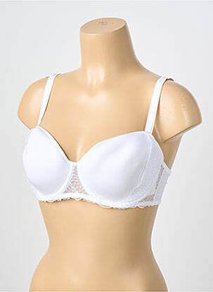 Sutien efect material satinat top sutien modelat alb SIMONE PERELE femeie