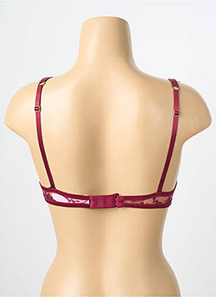 Sutien efect material satinat top sutien push-up roșu AUBADE femeie