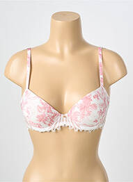 Sutien efect material satinat top sutien push-up roz ANTIGEL femme