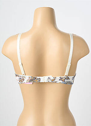 Sutien efect material satinat top sutien push-up bej ANTIGEL femeie