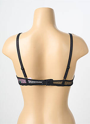 Sutien efect material satinat top sutien push-up negru ANTIGEL femeie