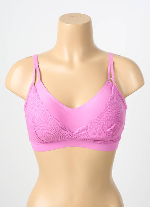Sutien fără armatură bralete roz CHANTELLE femme