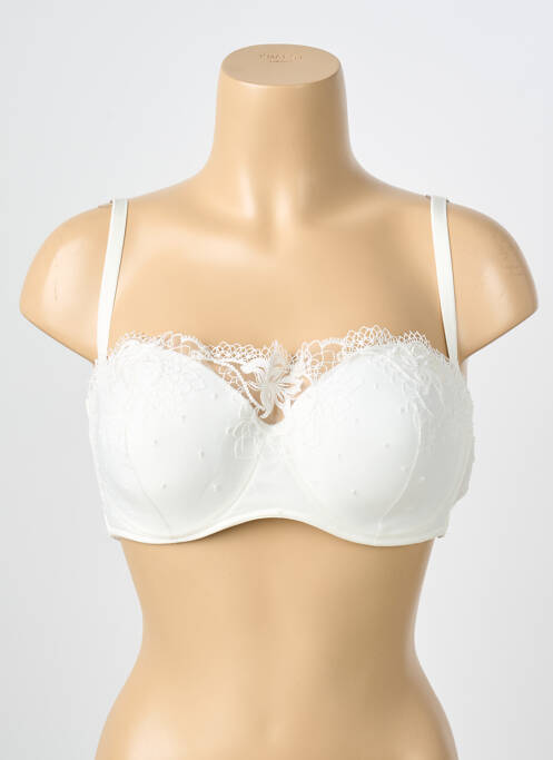 Sutien efect material satinat top sutien modelat bej LISE CHARMEL femme