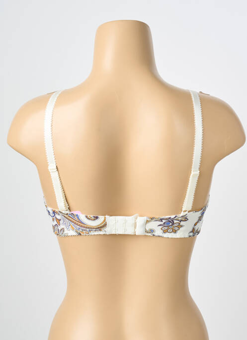 Sutien efect material satinat sutien cupe întregi cu decolteu înalt bej ANTIGEL femme